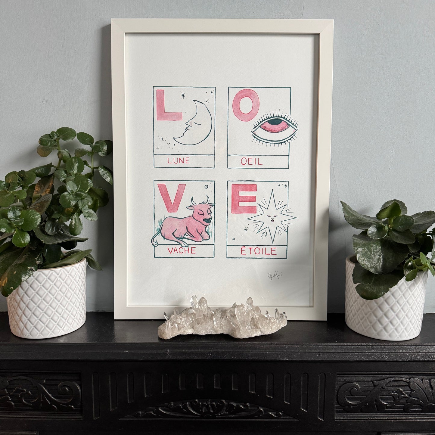 LOVE Art Poster by Phoebe Oliver